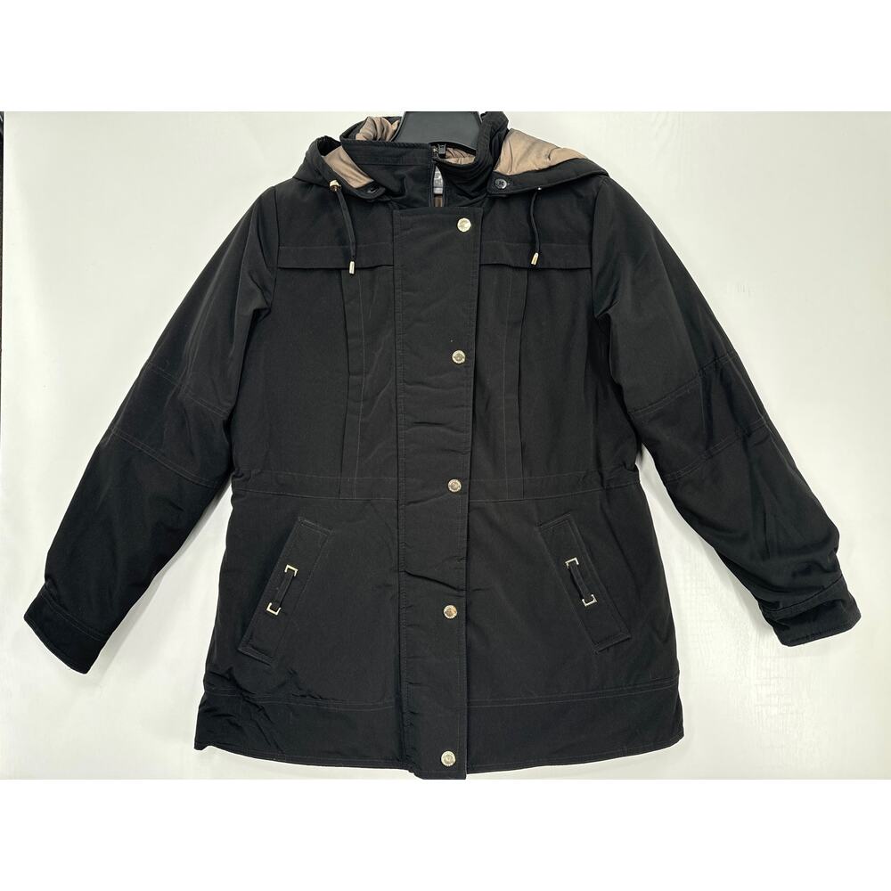 Gallery New York black detachable hoode lined jacket size M